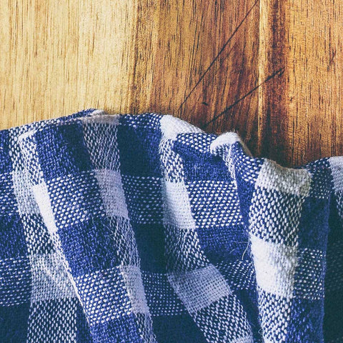 blue and white flannel fabric