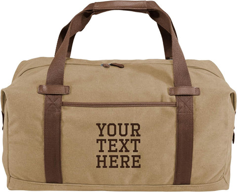 Custom canvas duffel bag