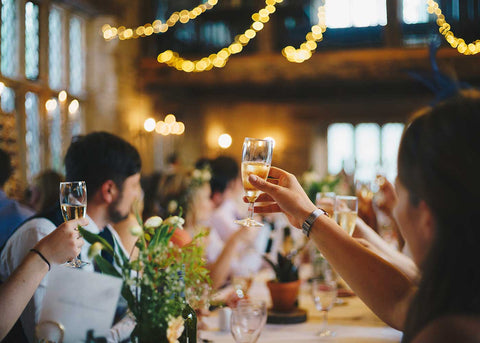 toasting for rehearsal dinner