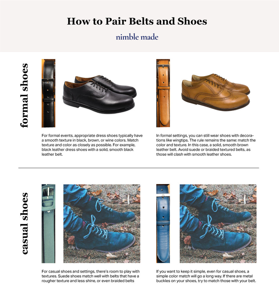 Matching Your Belt And Shoes — The Right Way