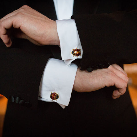 french cuff white shirt with cufflinks