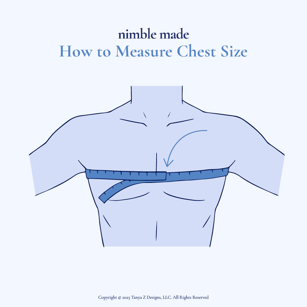 how to measure chest size for men helpful infographic from nimble made