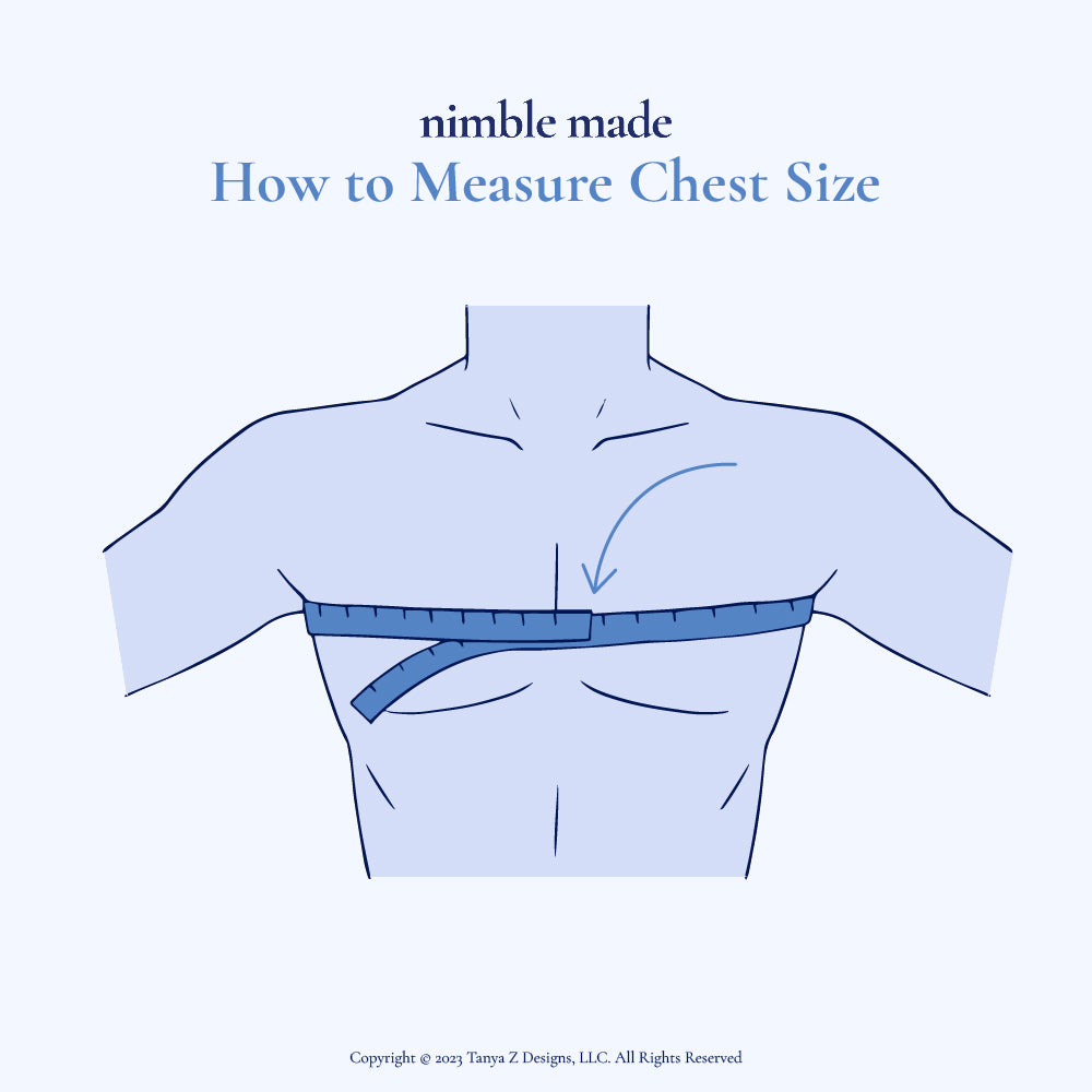 2 Measurement input parameters: (a) across chest width; (b) bust