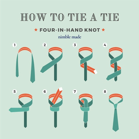 how to tie a four-in-hand knot