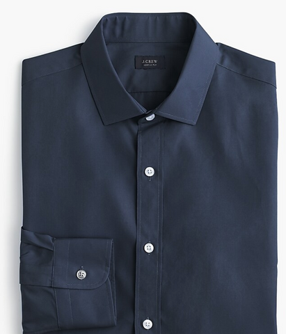 jcrew ludlow navy blue dress shirt