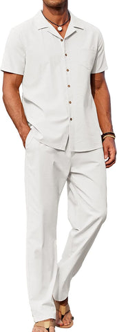White linen outfit
