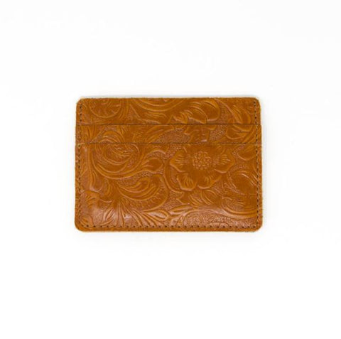 mens brown floral wallet