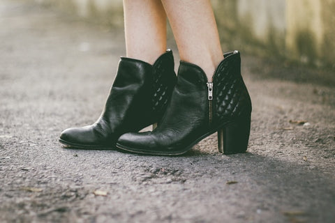 No-show socks with ankle boots