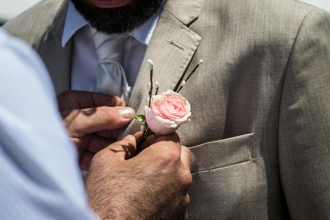 pinning on a Boutonniere