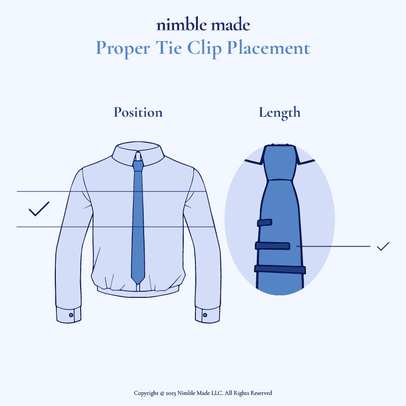 Proper Tie Clip Placement for the Popular Men's Accessory - Nimble Made
