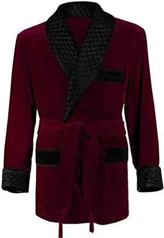example of red smoking jacket for men