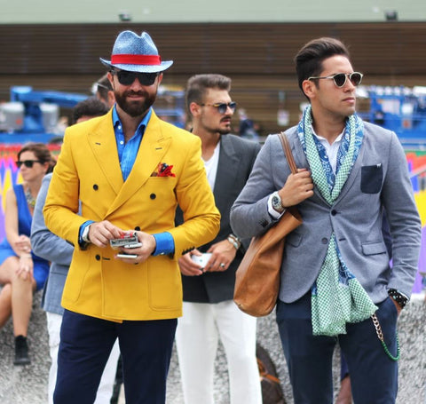 gentleman in colorful sports coats at event
