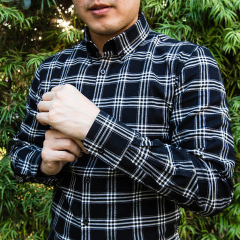 Nimble Made Black and White Flannel Button Down Shirt | The Script