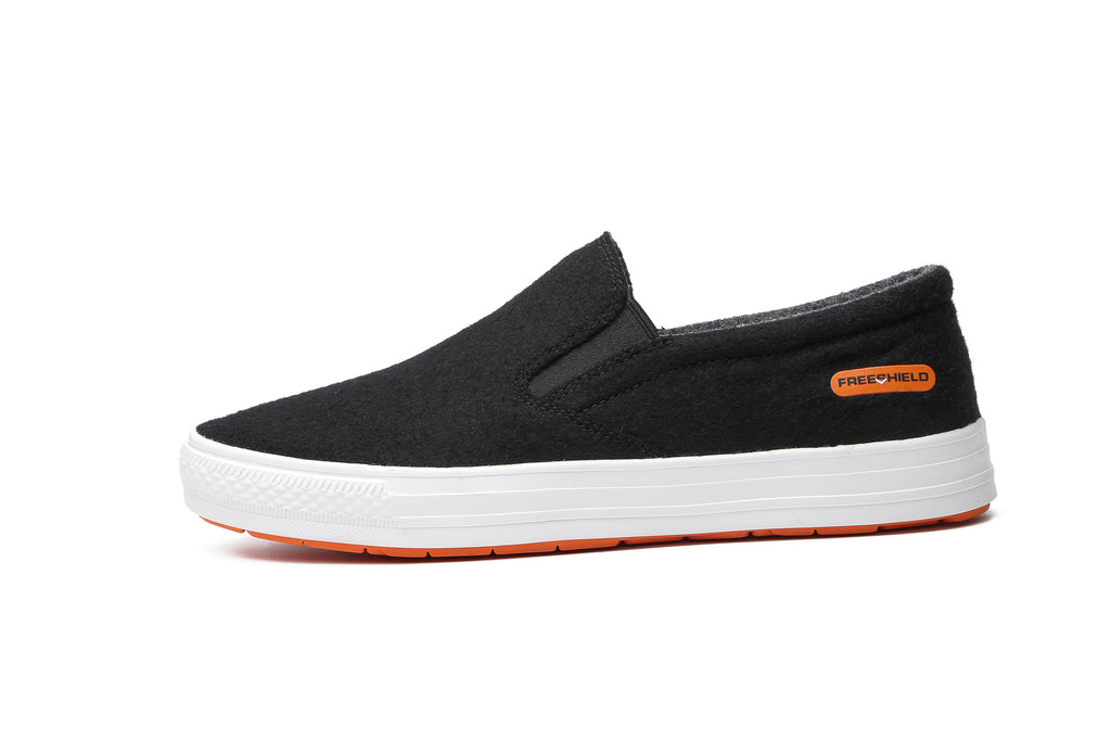 Wool Slip-Ons - Black – FreeShield Shoes