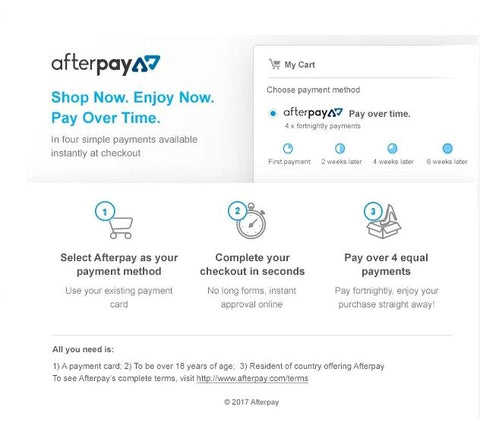 Now Offering Afterpay! Shop Now, Pay Later, Ships Today! – Bella