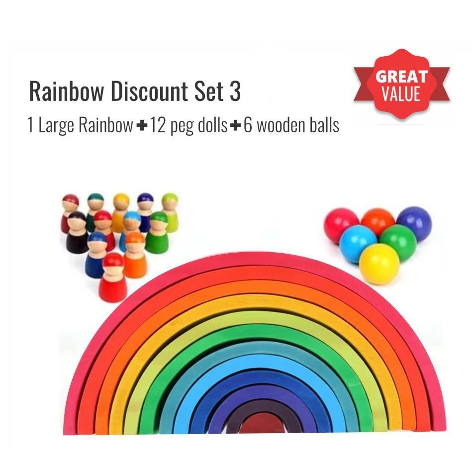 wooden rainbow toy