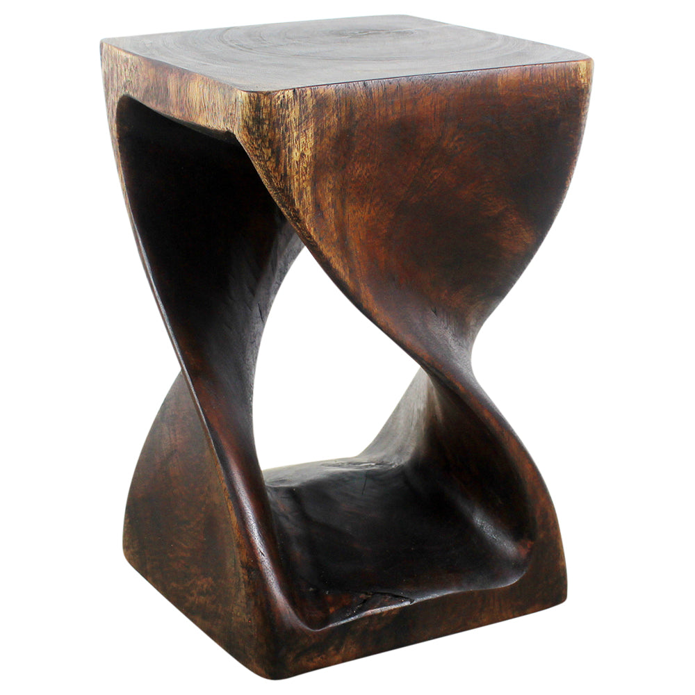 Haussmann® Original Wood Twist Stool 10 X 10 X 16 In High Mocha