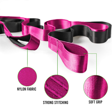 Pink Yoga Strap for stretching