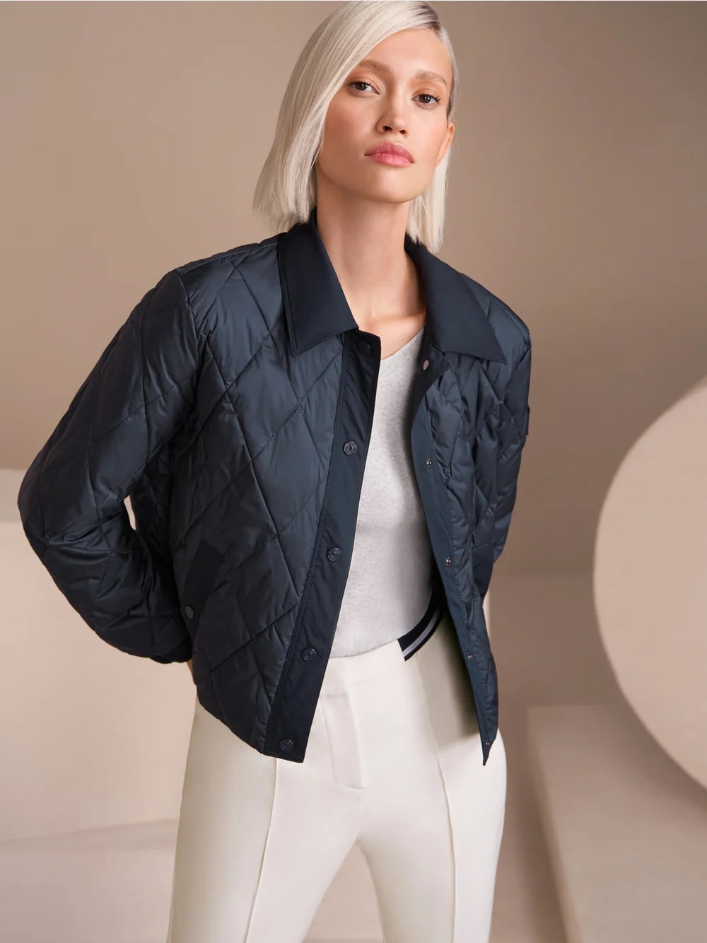 Quilted Jacket - Navy