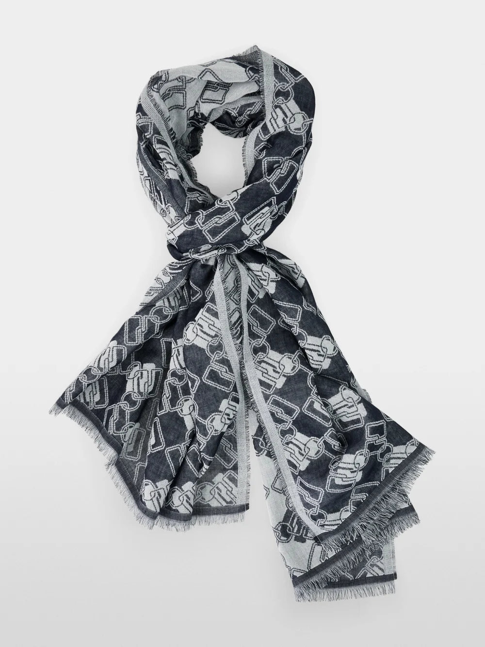 Pattern Scarf - Navy