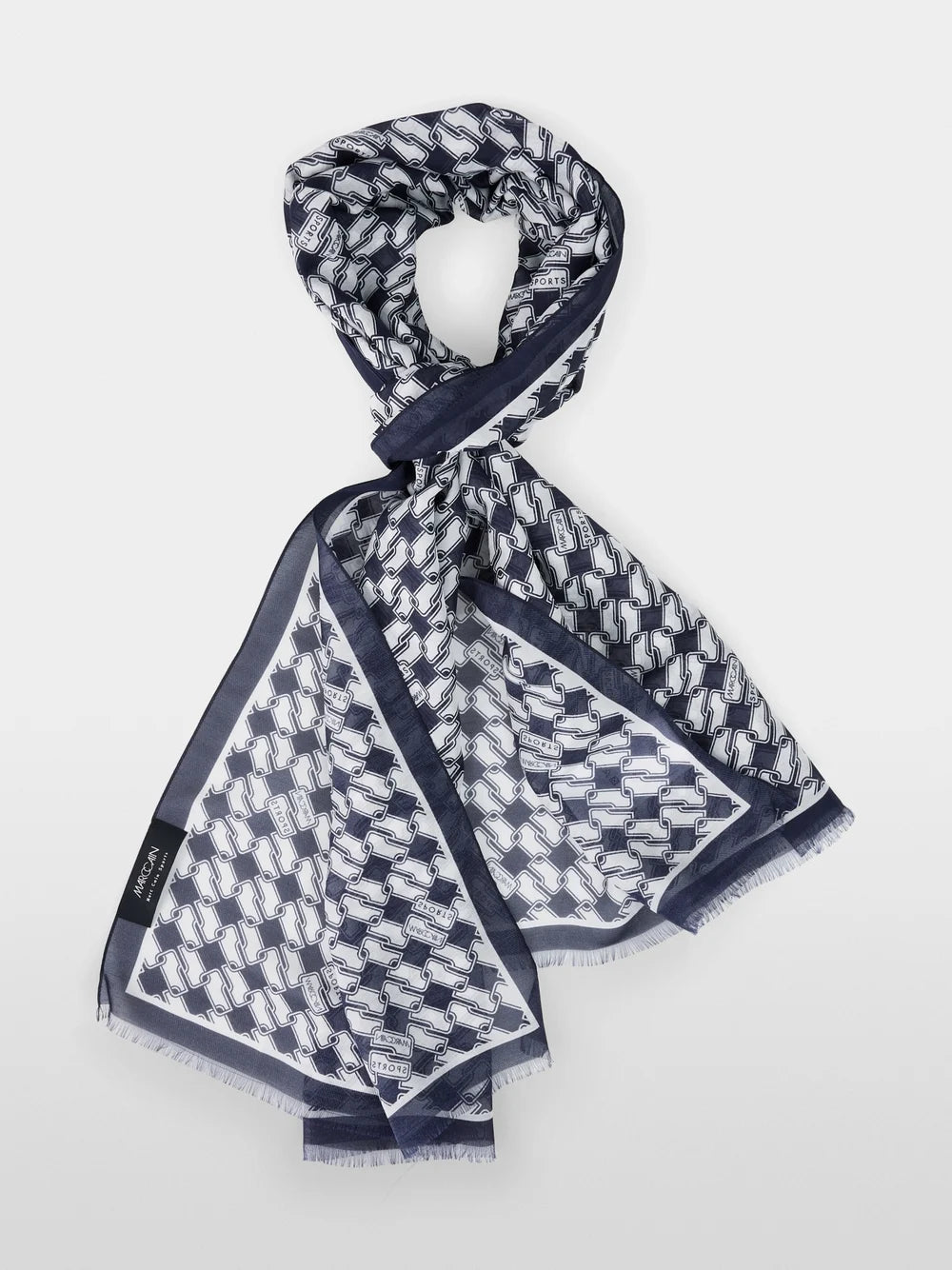 Pattern Scarf - Navy