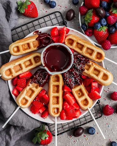vegan fluffy waffle sticks