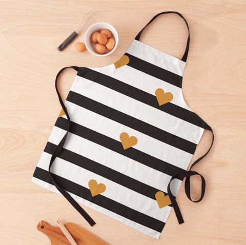 Hearts And Stripes Apron