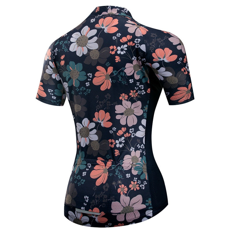 floral cycling jersey