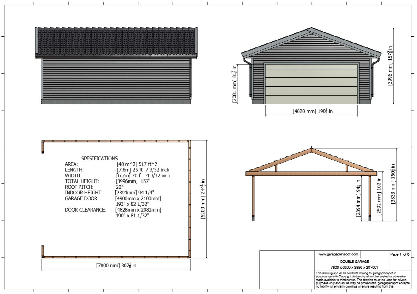 Double Garage Plans 20 Juzx Spider Web Co