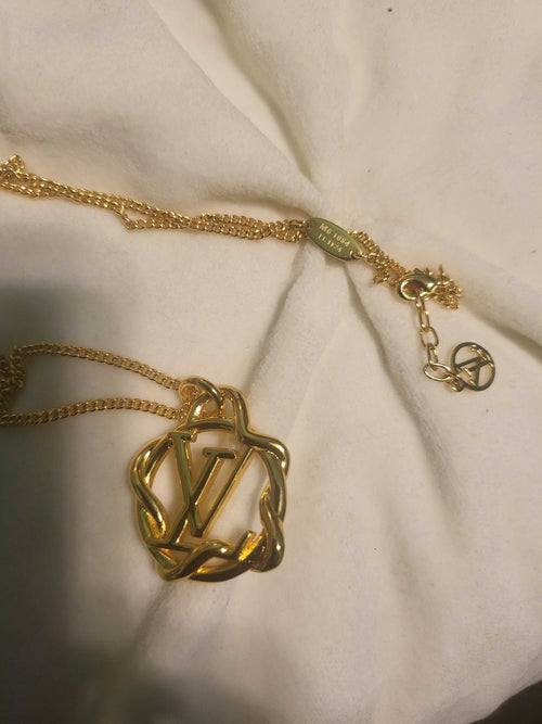 Louis Vuitton Garden Louise Long Pendant Necklace - Brass Pendant