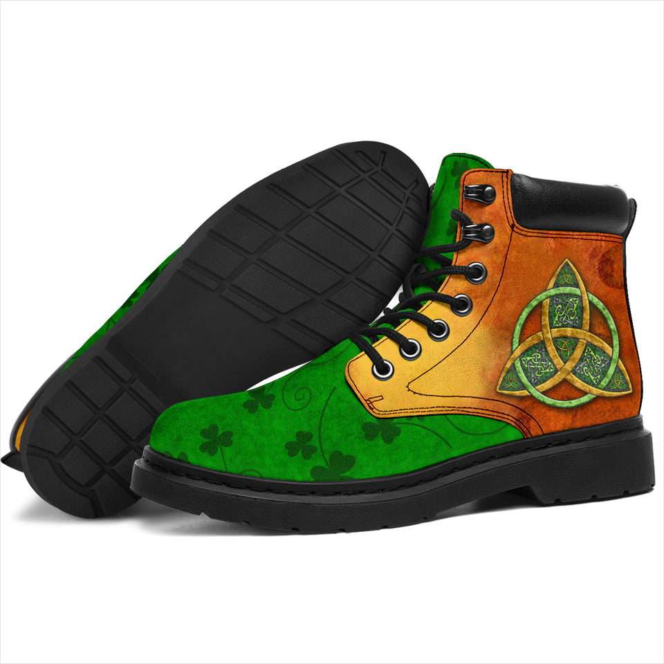green triangle boots