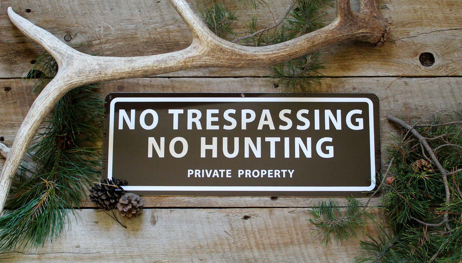 no deer hunting signs