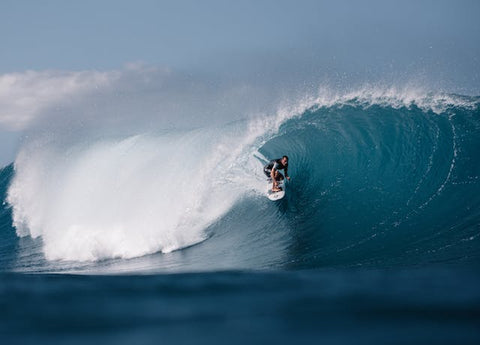 surfer on big wave