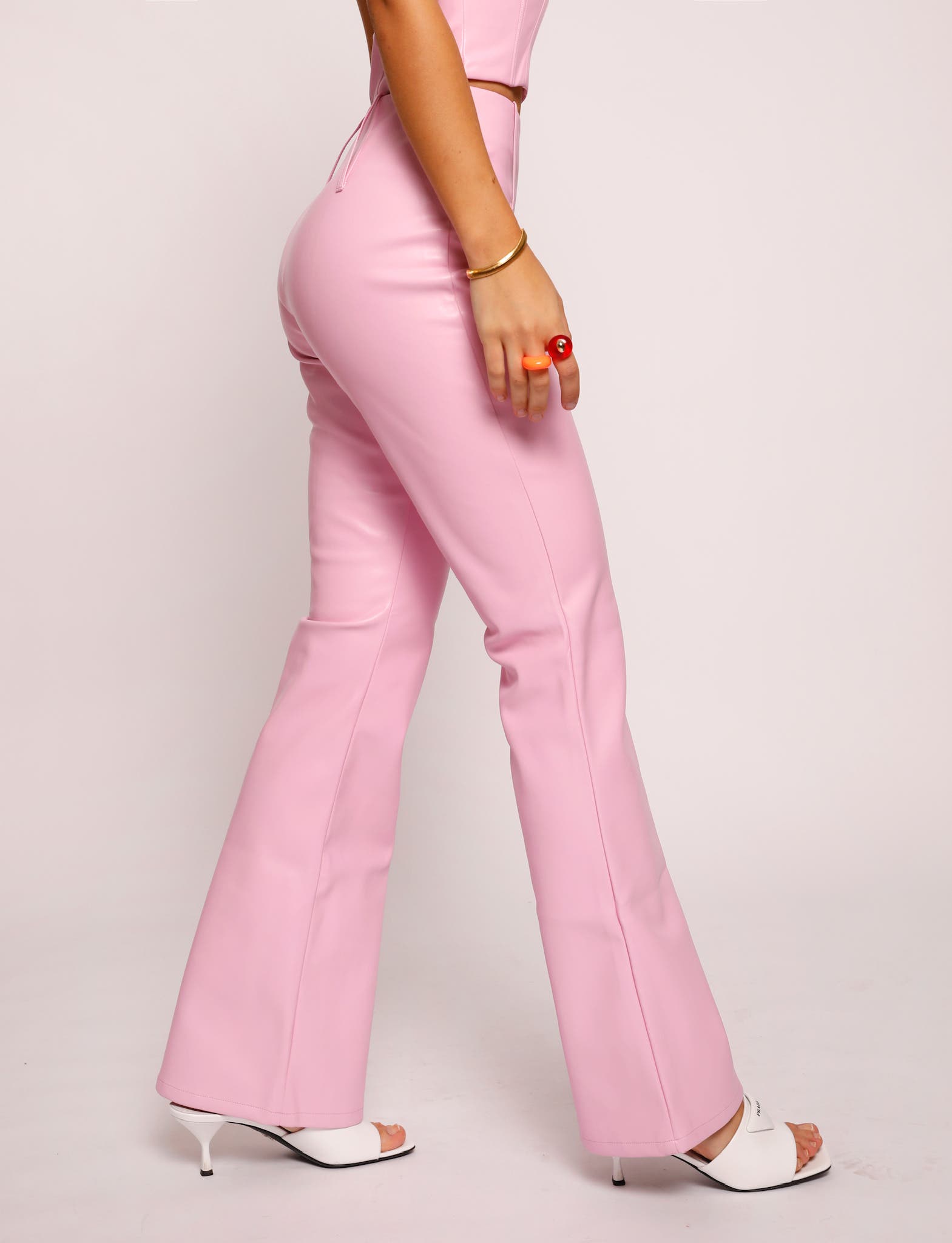 PU TEDDIE PANT - PINK