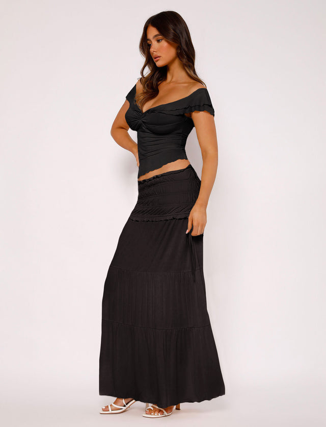 DENALI MAXI SKIRT - BLACK