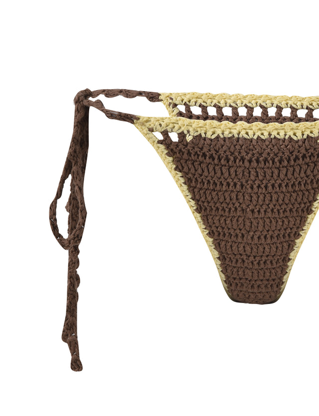 CORA BIKINI BOTTOM - BROWN : EARTHY