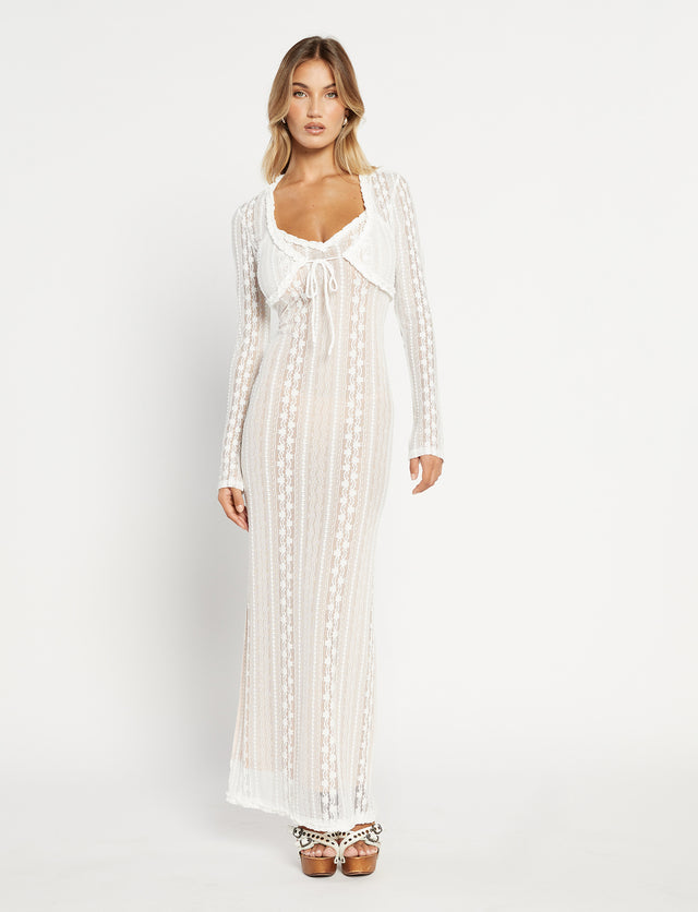 SOPHA TWO PIECE MAXI DRESS - WHITE