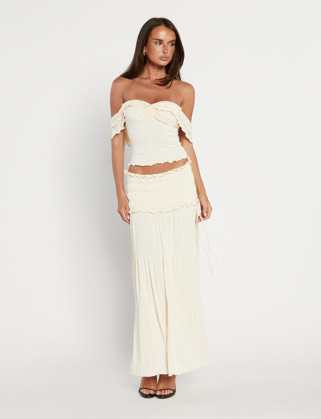 DENALI MAXI SKIRT - NEUTRAL : BONE