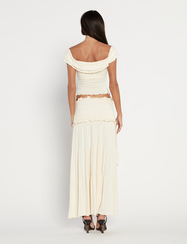 DENALI MAXI SKIRT - NEUTRAL : BONE