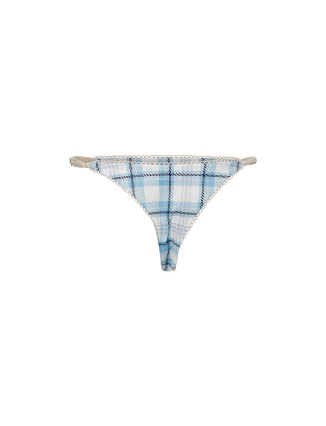 LUCIA BIKINI BOTTOM - BLUE : TARTAN