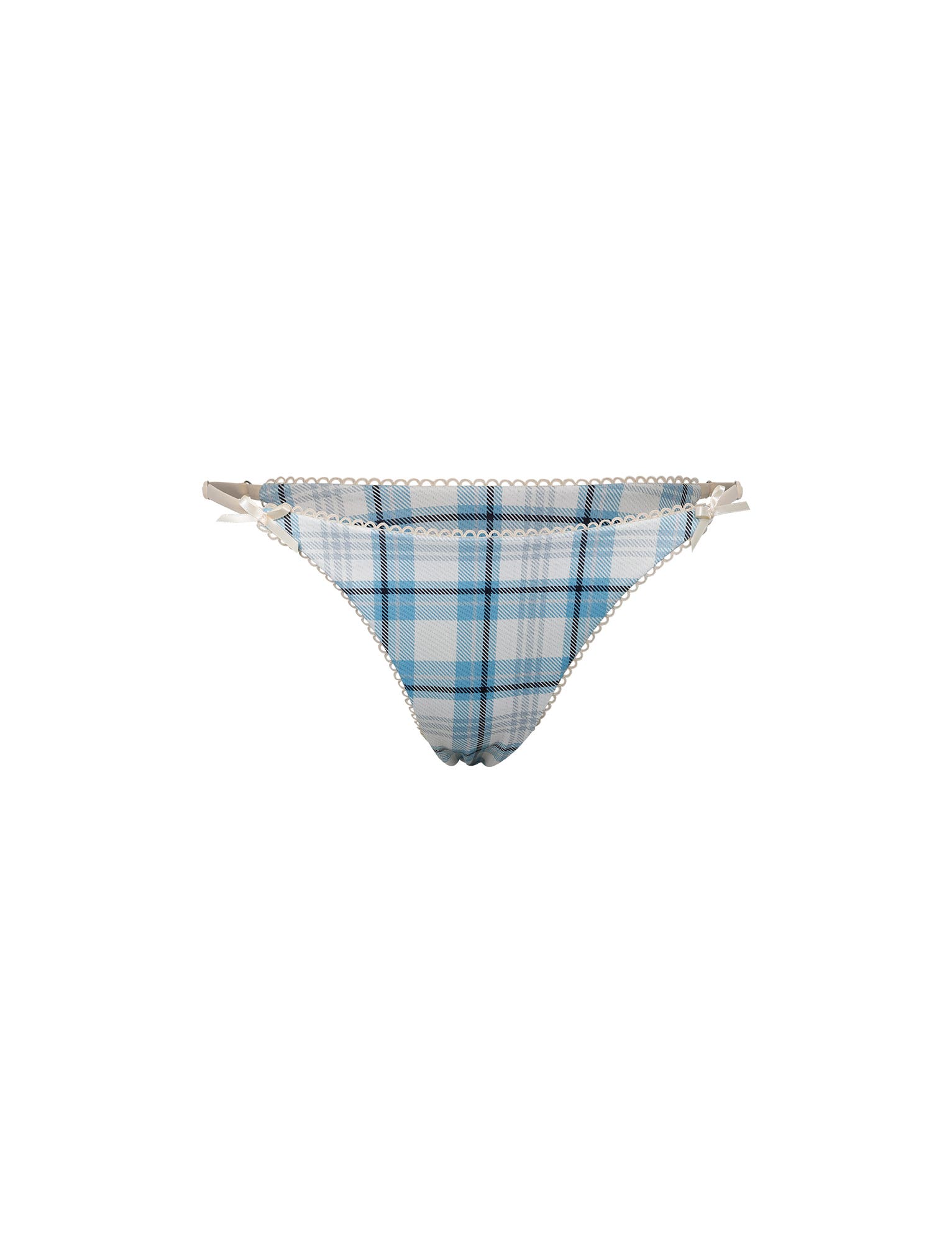 LUCIA BIKINI BOTTOM - BLUE : TARTAN