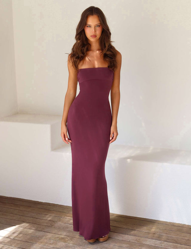 CARA DRESS - PURPLE : RAISIN