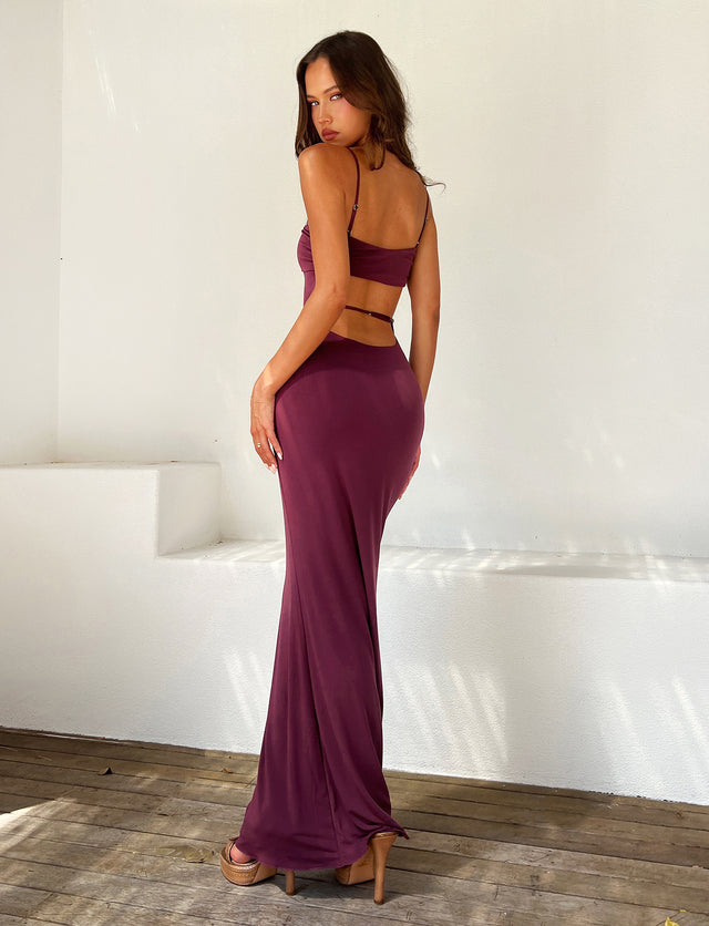 CARA DRESS - PURPLE : RAISIN