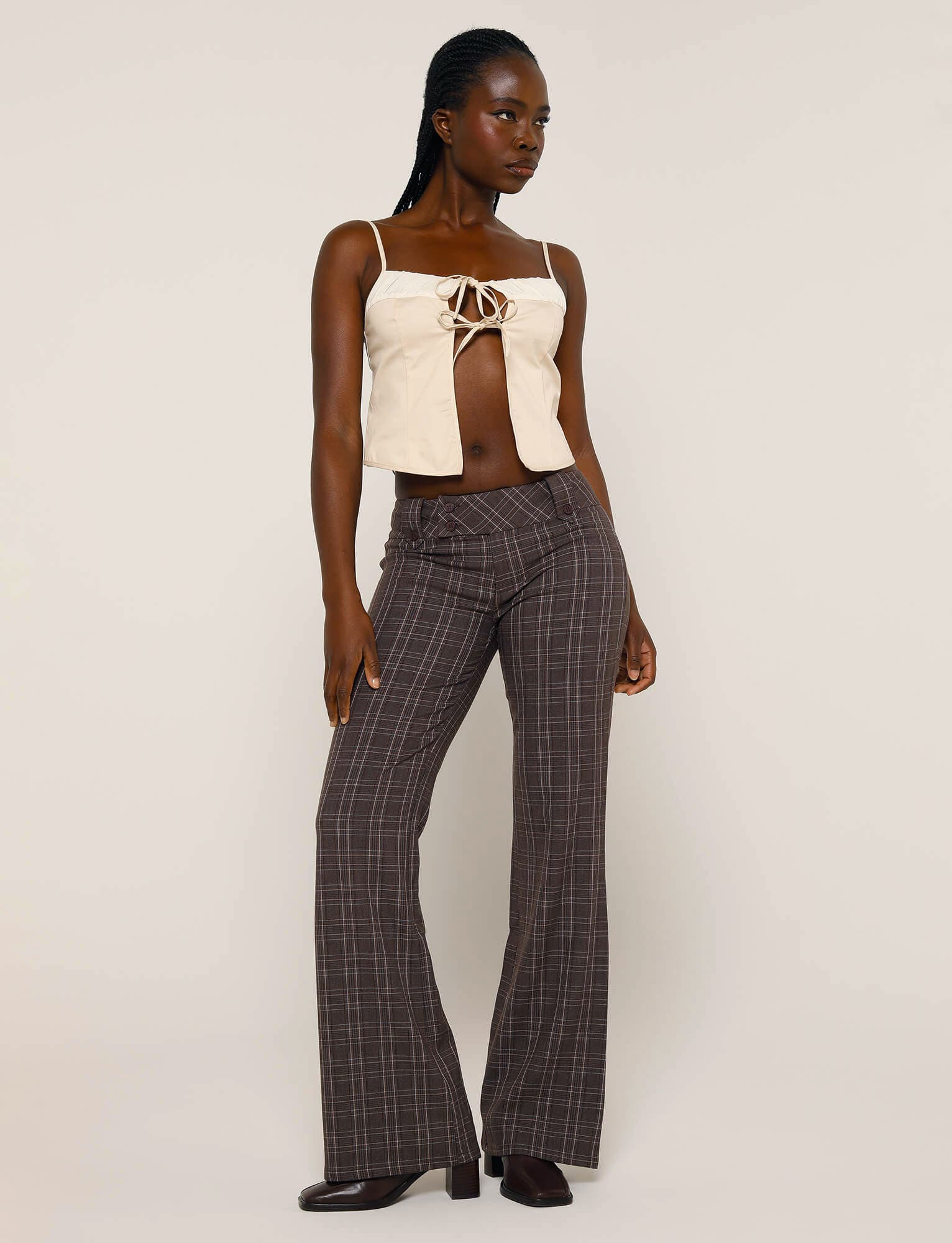 KITTIE PANT - BROWN : CHOCOLATE CHECK