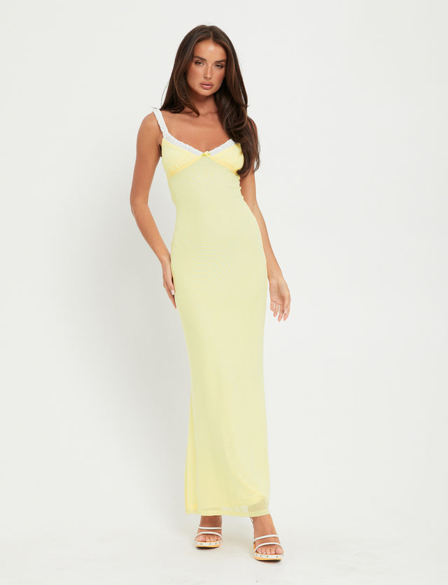 AMARAN DRESS - YELLOW : LEMON