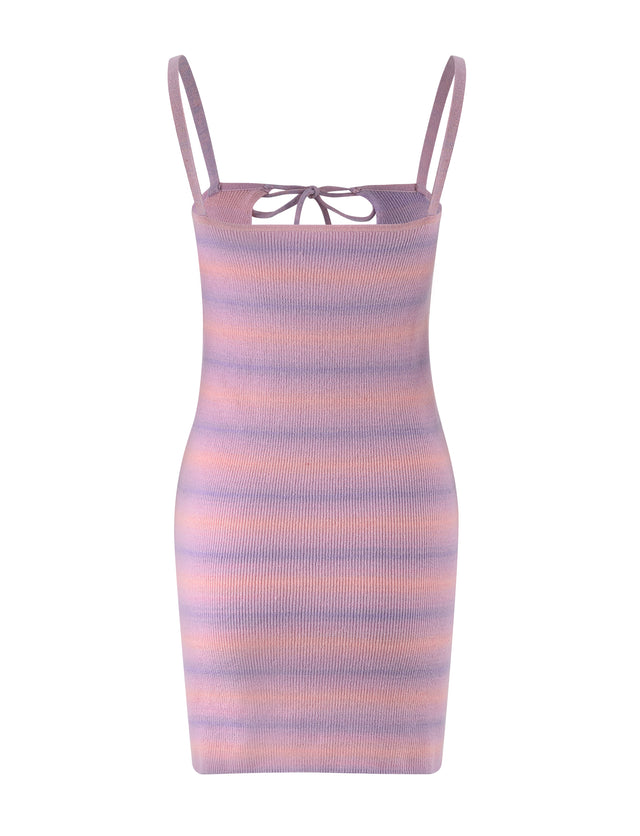 CARRERA DRESS - PINK / PURPLE STRIPE