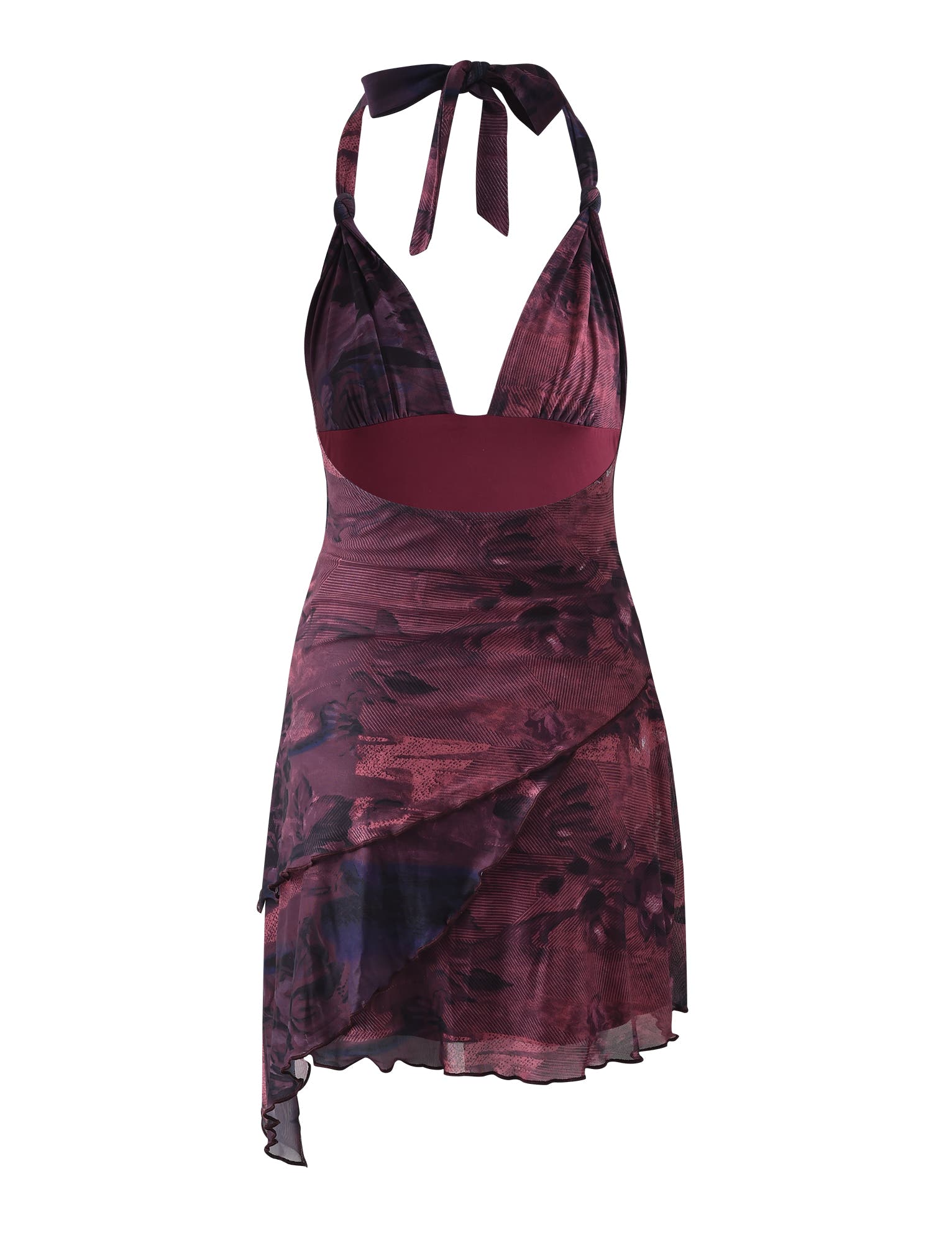 FRIEDA DRESS - RED : BURGUNDY ROMANTIC