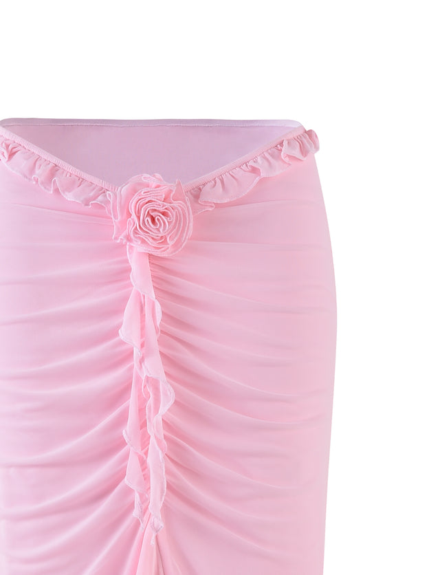 HEAVEN MAXI SKIRT - PINK