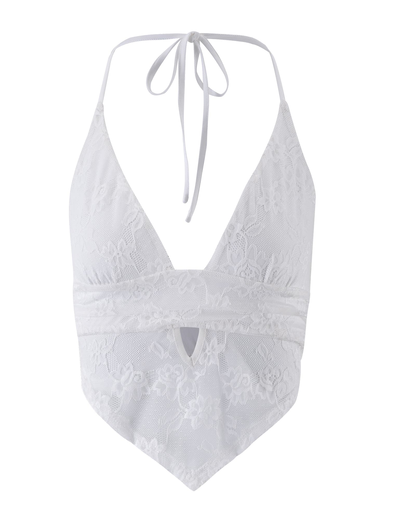 FAYE LACE TOP - WHITE : LACE