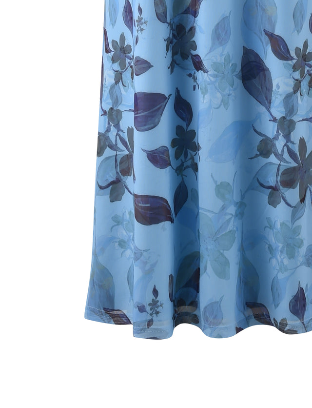 MARIETTA SKIRT - BLUE : WATERCOLOUR